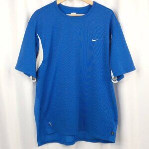 Nike Fit Dry Shirt Men's Size XL Blue Short Sleeve Breathable Active Athletic